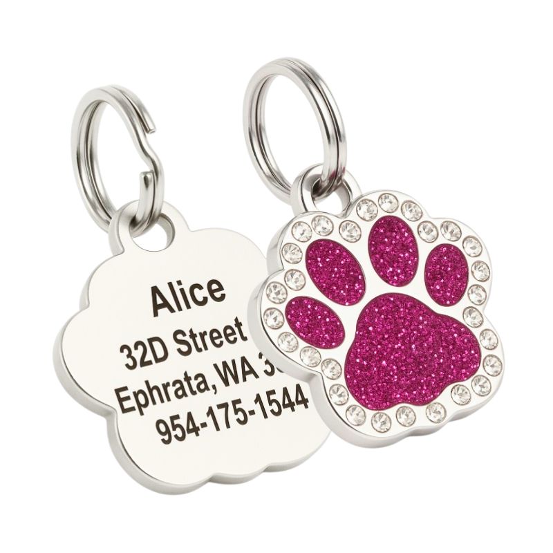 Sparkling Crystal ID Tag